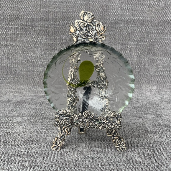 Green Teardrop Art Glass Bowl Handmade Artisan Made Textured - Picture 7 of 15